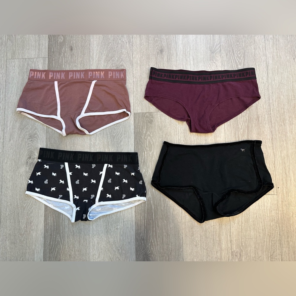 Lot Pink Medium Boy Short Panties NWOT